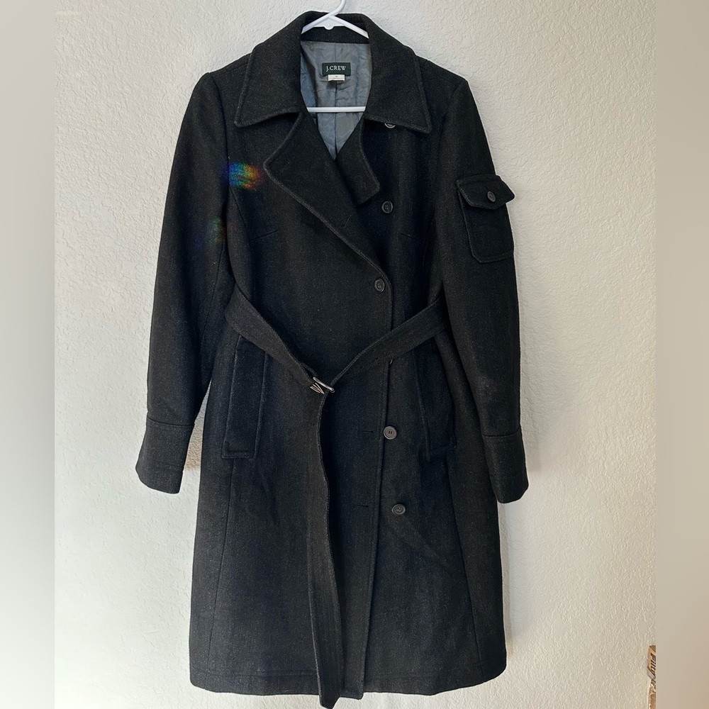 J. Crew belted Peacoat